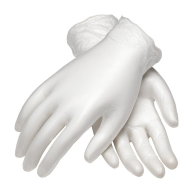 Clear S Co-Polymer Vinyl, Class 10, 9 1/2 In Length, 5 mil., Powder Free CE Single Use Gloves 1 Case 100-2824/S