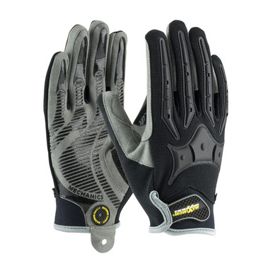 Black XL Maximum Safety Brickyard, Synthetic Leather Palm w/ TPR Reinforcements Mechanics Gloves 1 Pair 120-4900/XL