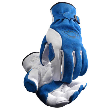 Glove, Drivers, Top Grain Palm, Split Back, Kontour, XXL - Size 2XL, Blue, Leather Drivers, 1 Pair 1302-7