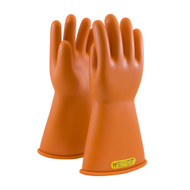 Orange 11 NOVAX, Insulating Glove, Class 2, 14 In., Orn., Straight Cuff Novax Rubber Insulating Gloves 1 Pair 147-2-14/11