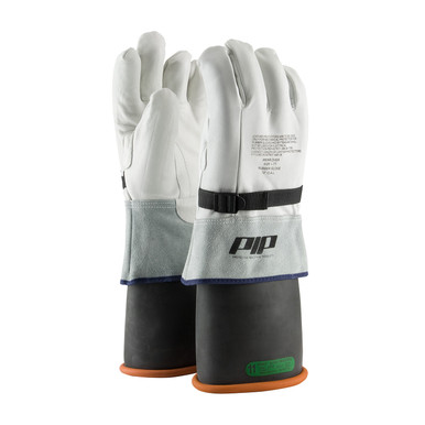 Natural 11 Leather Protector, Grain Goatskin, Class 3-4, 13 In. Gauntlet Cuff Leather Protectors/Cover Gloves 1 Pair 148-7000/11