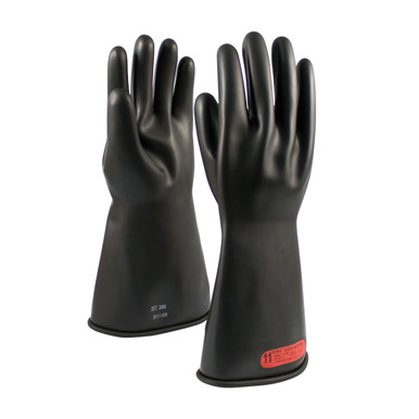 Black 12 NOVAX Insulating Glove, Class 0, 14 In., Blk., Straight Cuff Novax Rubber Insulating Gloves 1 Pair 150-0-14/12