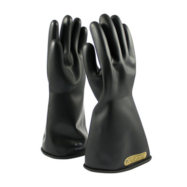 Black 10 NOVAX Insulating Glove, Class 00, 14 In., Blk., Straight Cuff Novax Rubber Insulating Gloves 1 Pair 150-00-14/10