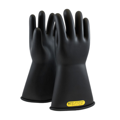 Black 12 NOVAX Insulating Glove, Class 2, 14 In., Blk., Straight Cuff Novax Rubber Insulating Gloves 1 Pair 150-2-14/12