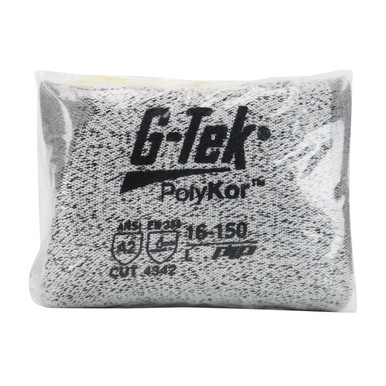 Salt & Pepper XXXL G-Tek PolyKor, Salt & Pepper Shell, 13G, Gray PU Smooth Grip, Vend Pack Gloves with PolyKor Fiber 1 Pair 16-150V/XXXL