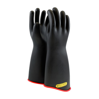 Black 9 NOVAX Insulating Glove, Class 2, 18 In., Blk./Red, Contour Cuff Novax Rubber Insulating Gloves 1 Pair 162-2-18/9
