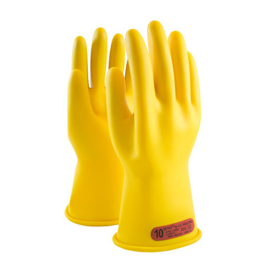Yellow 9.5 NOVAX Insulating Glove, Class 0, 11 In., Ylw., Straight Cuff Novax Rubber Insulating Gloves 1 Pair 170-0-11/9.5