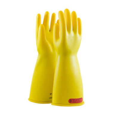 Yellow 12 NOVAX Insulating Glove, Class 0, 14 In., Ylw., Straight Cuff Novax Rubber Insulating Gloves 1 Pair 170-0-14/12