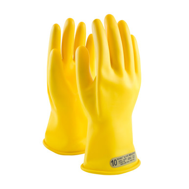 Yellow 8 NOVAX Insulating Glove, Class 00, 11 In., Ylw., Straight Cuff Novax Rubber Insulating Gloves 1 Pair 170-00-11/8