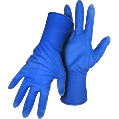 15 Mil, Powder Free Latex, Blue, Genieral Grade Disposable Gloves - Size L, Blue 1 Box - Disposable Liquid-Proof Gloves 1UL0015L