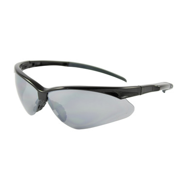 Black OS Adversary, Slv Mir Lens, Gloss Blk Frm, Rubber Tmpls & Bridge Bouton Semi-Rimless Frame 1 Pair 250-28-0006