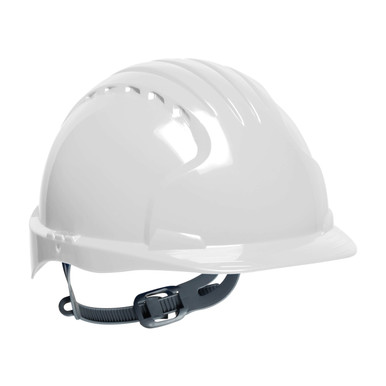 White OS JSP Evolution 6131, Br Orange, 6-Pt Textile Susp, Slip Ratchet, Class E ANSI Type I Helmets 280-EV6131-OR