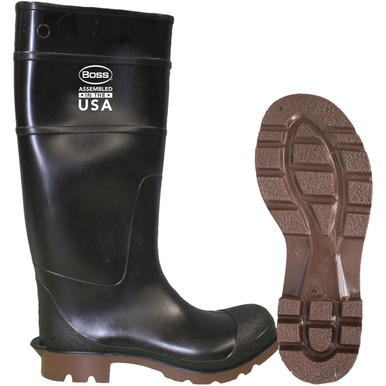 Black, Size 10 - Size 10, Black 1 Pair - Rain Boots 2KP345310