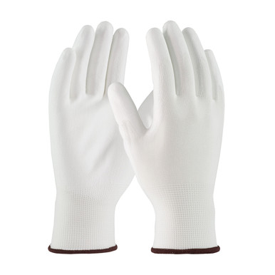 White XXL White Polyester 13G Shell, White PU Coated Smooth Grip, Unbranded Seamless Knits for General Duty 1 Dozen 33-115/XXL