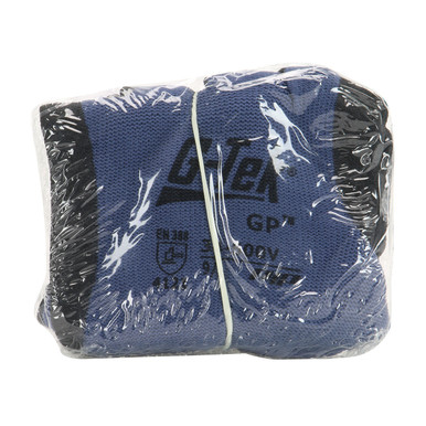 Blue L G-Tek GP, 13G Blue Nylon Shell, Black Nitrile MicroSurface, Vend Pk Seamless Knits for General Duty 1 Pair 34-500V/L