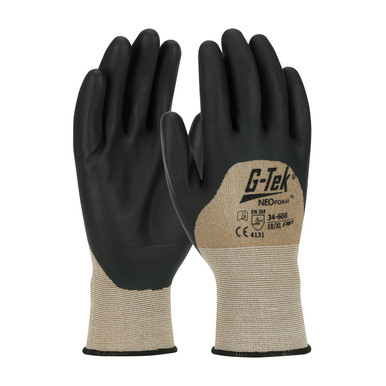 Brown S G-Tek NeoFoam Earth Tone 15G Medium Duty Nylon, Black 3/4 Dip NeoFoam Seamless Knits for General Duty 1 Dozen 34-608/S
