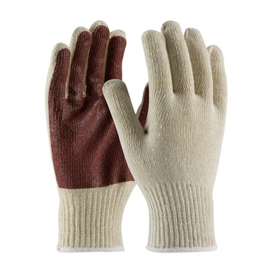 Natural L 10G Natural Cotton/Polyester Shell, Rust Color Nitrile Coating Seamless Knits for General Duty 1 Dozen 38-N2110PC/L