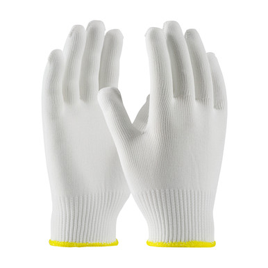 White S CleanTeam Seamless Knit Glove, 100% Polyester, 13 Gauge Lightweight CE Seamless Knit Gloves 1 Dozen 40-C2130/S