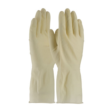 Natural M Assurance Unsupport Latex, Natural, 16 Mil, 12 Inch, Unlined, Diamond Unsupported Latex Gloves 1 Dozen 47-L161N/M