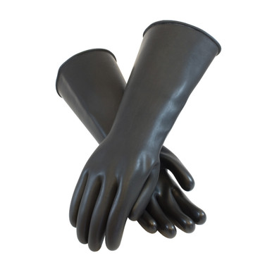 Black XL Assurance Unsupported Latex, Blk., 44 Mil, 17 Inch, Unlined, Smooth Unsupported Latex Gloves 1 Dozen 47-L442/XL