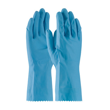 Blue M Assurance Unsupport Latex, Bl., 18 Mil, 12 Inch, Flocked, Honeycomb Unsupported Latex Gloves 1 Dozen 48-L185B/M