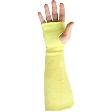 ARAMID CUT RESISTANT SLEEVE 16 INCH LONG - Size 16", Yellow- Kevlar Sleeves 4KS0016TS