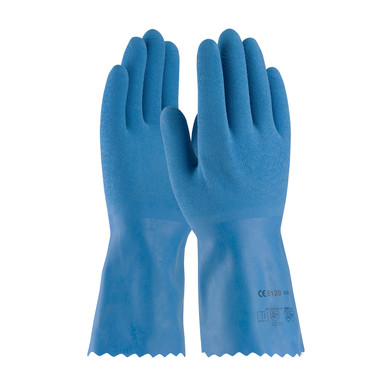 Blue L Assurance, Latex Coating with Nylon Liner, Blue Latex Crinkle Grip Coated Supported Gloves 1 Dozen 55-1635/L