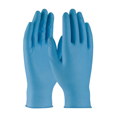 Blue M Ambi-Dex Super 8 Disposable Nitrile 8 Mil Blue, Powdered, Texture Grip Disposable Liquid-Proof Gloves 1 Box of 50 63-338/M