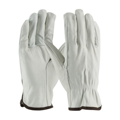 Natural XL Top Grain Cowhide Leather Drivers, Regular Grade, Straight Thumb Unlined Leather Driver's Gloves 1 Dozen 68-103/XL