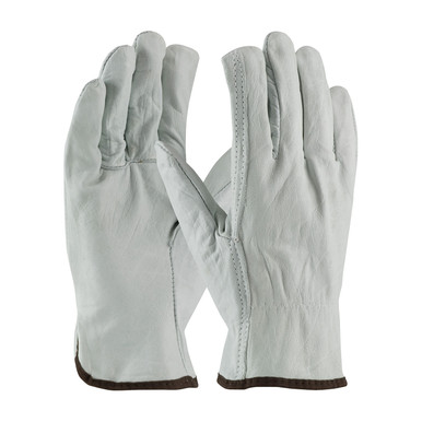 Natural XL Top Grain Cowhide Leather Drivers, Economy Grade, Straight Thumb Unlined Leather Driver's Gloves 1 Dozen 68-105/XL
