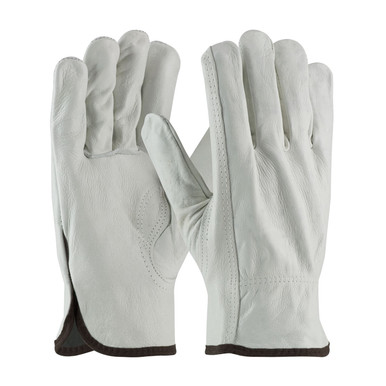 Natural XS Top Grain Cowhide Leather Drivers, Regular Grade, Keystone Thumb Unlined Leather Driver's Gloves 1 Dozen 68-163/XS