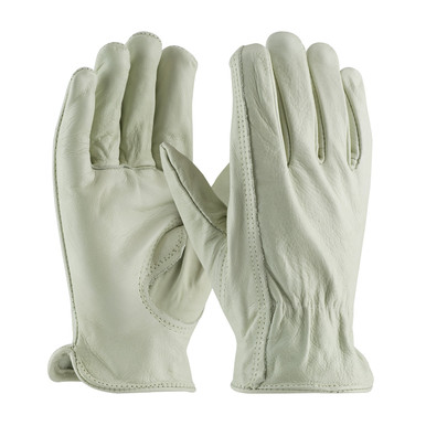 Natural L Top Grain Cowhide Leather Drivers, Premium Grade, Keystone Thumb Unlined Leather Driver's Gloves 1 Dozen 68-168/L
