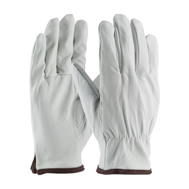 Natural L Top Grain Goatskin Leather Drivers, Premium Grade, Keystone Thumb Unlined Leather Driver's Gloves 1 Dozen 71-3618/L