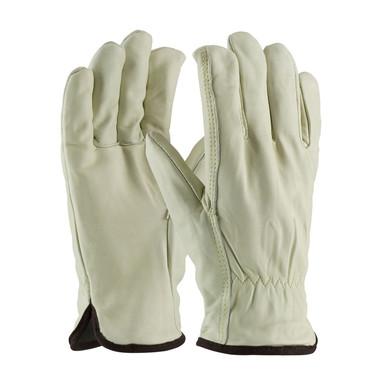Natural M Top Grain Cowhide Drivers, Natural Cotton Lining, Straight Thumb Insulated Driver's Gloves 1 Dozen 77-218/M