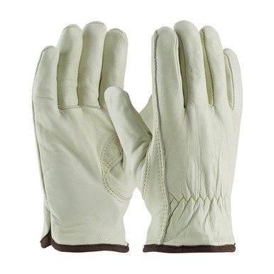 Natural XL Top Grain Cowhide Drivers, Natural Cotton Lining, Keystone Thumb Insulated Driver's Gloves 1 Dozen 77-265/XL