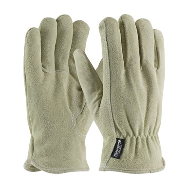 Natural M Split Cowhide Drivers, Natural, 3M Thinsulate Lining, Keystone Thumb Insulated Driver's Gloves 1 Dozen 77-289TL/M