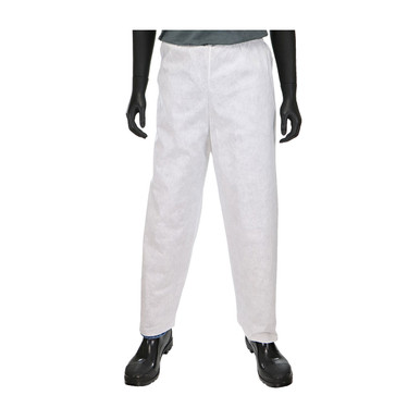Posiwear M3 White Pants Elastic Waist 5XL - Size 5XL, White 1 Case - Disposable Lab Coat C3816/XXXXXL