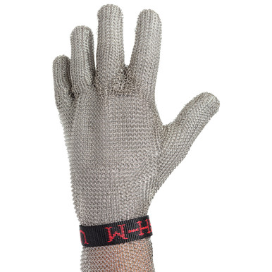 Mm Glove Fully Enclosed Reinforced Finger Crotch - Mid-Length Cuff - L - Size L, Silver, Metal Mesh Products, 1 Unit USM-1350-L