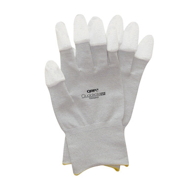 Brown Cuff Nylon ESD PUTD 12 pr/pk 10 pk/cs LARGE - Size L, Gray 1 Case - CE Seamless Knit Gloves TDESDNYL