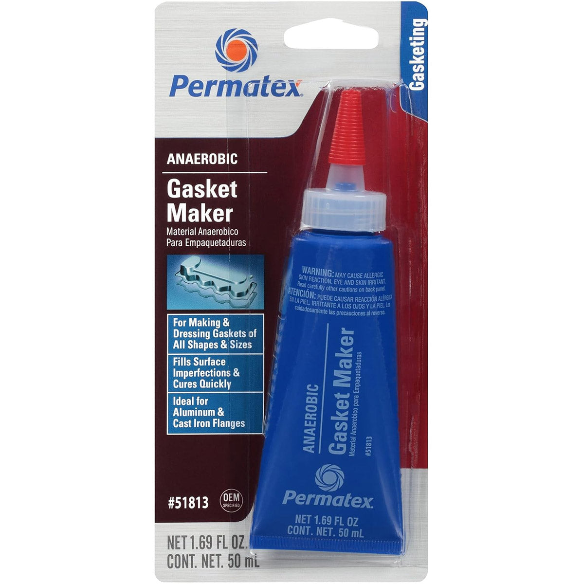 PERMATEX ANAEROBIC GASKET MAKER - 1.69 OUNCE CARDED TUBE