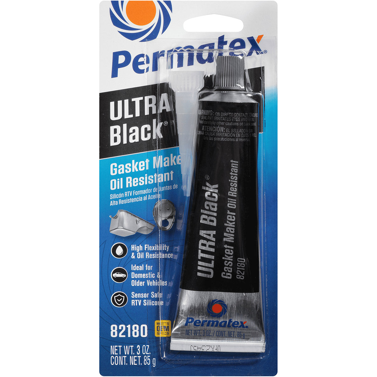 PERMATEX ULTRA BLACK HI-TEMP GASKET MAKER - 3.25 OUNCE TUBE