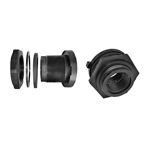 TerreMax Polypropylene Bulkhead Fittings, 1/2 in. Female NPT