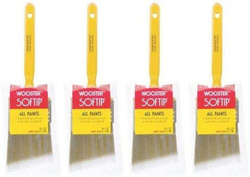 Wooster Genuine 2.5" Softip Angle Sash Paintbrush 4-Pack, Q3208-2.5-4PK