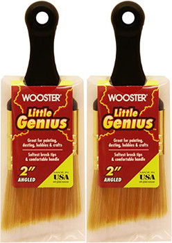Wooster Genuine 2" Little Genius Short Handle Angle Paintbrush 2-Pack # Q3222-2-2PK