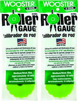 Wooster Genuine Roller Gauge Medium/Thick Film (Green) 2 Sets Of 6-Pack # R080-2PK
