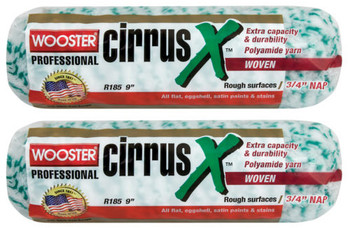 Wooster Genuine 9" Cirrus X 1/2" Nap Roller Cover 2-Pack, R184-9-2PK