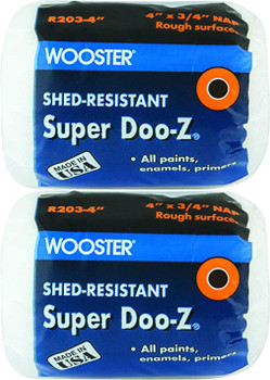Wooster Genuine 4" Super Doo-Z 3/4" Nap Roller Cover 2-Pack, R203-4-2PK