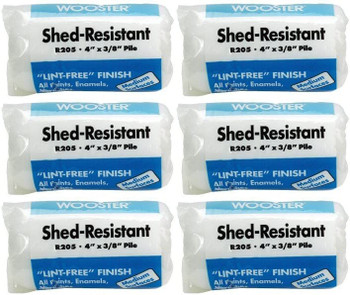 Wooster Genuine 4" Super Doo-Z 3/8" Nap Roller Cover 6-Pack, R205-4-6PK