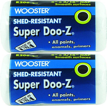 Wooster Genuine 4" Super Doo-Z 3/16" Nap Roller Cover 2-Pack, R206-4-2PK