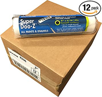 Wooster Genuine 9" Super Doo-Z 3/16" Nap Roller Cover 12-Pack, R206-9-12PK